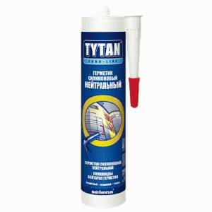 TYTAN EURO-LINE герметик силиконовый нейтральный, белый (290мл)