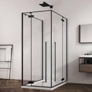 Душевой уголок Abber Eins AG06099B 90x195x90, профиль Черный