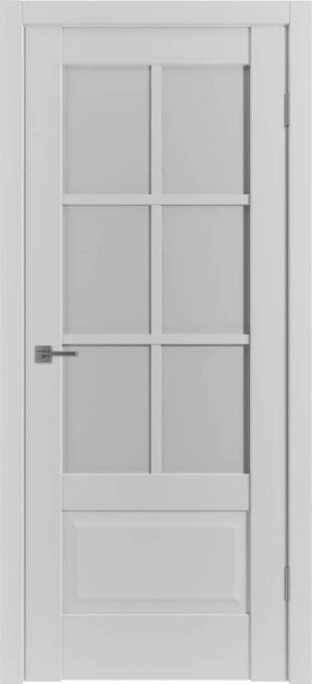 Межкомнатная дверь Владимирская Фабрика Дверей Emalex ER2 Emalex Steel стекло White Cloud 700x2000
