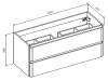 Тумба с раковиной Belbagno Albano ALBANO-1200-2C-SO-BL 120x45x50 Bianco Lucido подвесная с двумя выкатными ящиками фото 17