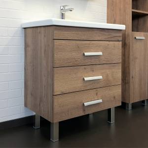 Тумба с раковиной Comforty Никосия-70Н 00-00008854 дуб темный