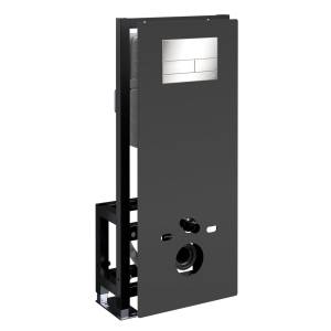 Система инсталляции для унитазов Wasserkraft Glan 66TLT.010.ME.BL.BN04 клавиша никель