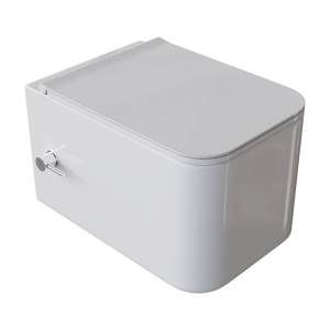 Унитаз подвесной Boheme Mane 970-SET-2-W с функцией биде, с крышкой-сиденьем, белый глянец