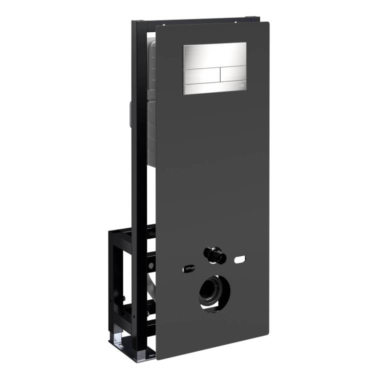 Система инсталляции для унитазов Wasserkraft Glan 66TLT.010.ME.BL.BN04 клавиша никель