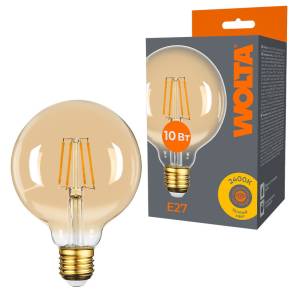Светодиодная лампа Wolta Filament WF-G95-10W2.4KE27
