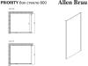 Боковая стенка Allen Brau Priority 3.31040.00 профиль хром, 800x2000 фото 2