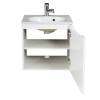 Тумба с раковиной Belbagno Etna ETNA-500-1A-SO-BL-P-R 49.6x39.2x50 Bianco Lucido подвесная с одной распашной дверцей, с одной полкой, правосторонняя фото 6