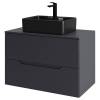 Тумба с раковиной Orange Line Li-80TugMDF+B01-475MB графит матовый, 80.5 см