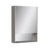 Зеркало-шкаф Equil Smile szSMILEI60.R правый, с подсветкой и розеткой, лен антрацит, 80x60 фото 2
