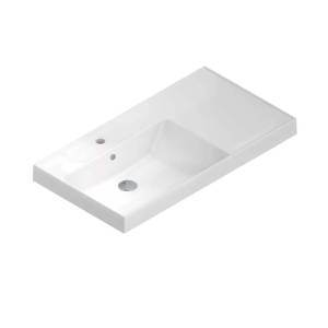 Раковина Kerama Marazzi Cubo CU.wb.90Lh подвесная, левая, 90 см, белая глянцевая