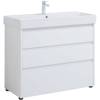 Тумба с раковиной Aquanet Nova Lite 00302478 100 белый глянец, 3 ящика