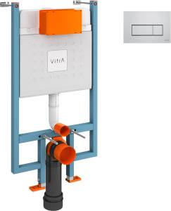 Система инсталляции для унитазов VitrA V-Fix Core 738-5800-01 с кнопкой смыва Root Square 740-2380 хром