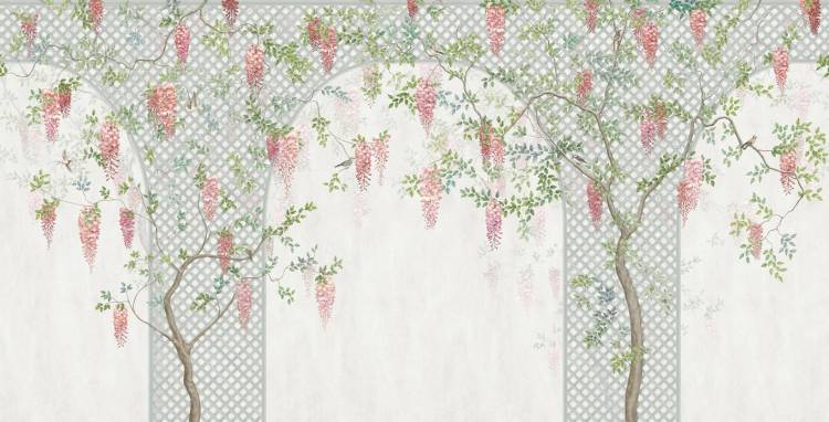 Бесшовные Eco обои Ortograf Aurora 34118 Wisteria Холст ОЕ-Х