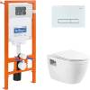 Комплект Belbagno Loto BB070CHR/SC/BB002-80/BB018-GV-BIANCO кнопка белая