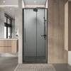 Душевая дверь в нишу Niagara Nova NG-34-10AGR профиль графит матовый, стекло прозрачное, 100x195 фото 4