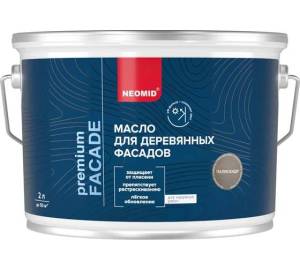 Масло для деревянных фасадов Neomid Facade шелковисто-матовое палисандр 2 л