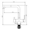 Смеситель для кухни EMAR Steel ЕСВ 7017 сатин фото 2