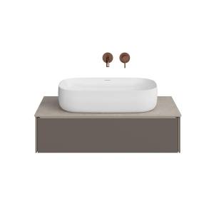 Тумба с раковиной Kerama Marazzi Magica вечерний серый матовый, 90 см, раковина MA.wb.65