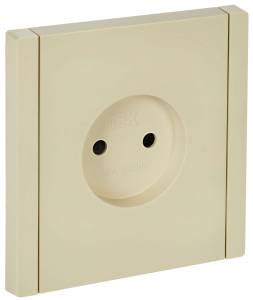 Розетка 1-местная с защитными шторками IEK Forte&Piano FP-R13-10-K10 ваниль