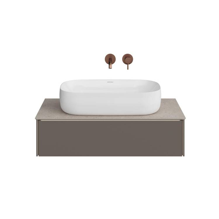 Тумба с раковиной Kerama Marazzi Magica вечерний серый матовый, 90 см, раковина MA.wb.65