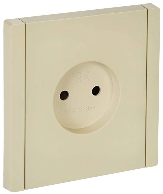 Розетка 1-местная с защитными шторками IEK Forte&Piano FP-R13-10-K10 ваниль