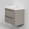 Тумба с раковиной La Fenice Elba Twin Cappuccino NFNC-01-ELB-C-80-2-3-80 бежевая матовая, 80 см