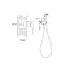 Гигиенический душ Rose R1005 со смесителем, хром фото 2