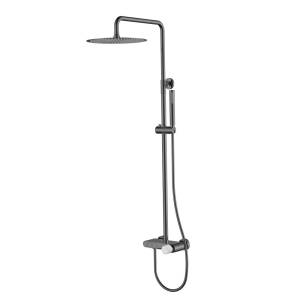 Душевая стойка Boheme Stick 128-SGM-MR-GR Shine Gun Metal Marble Grey