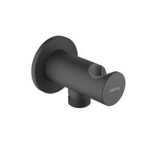 Шланговое подключение Aquatek AQ2464MB с держателем, черный матовый