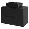 Тумба с раковиной Orange Line Li-70TubMDF+B01-475MB черный матовый, 70 см