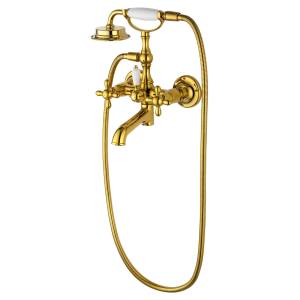 Смеситель для ванны Wonzon & Woghand WW-88639020-PG с душевым гарнитуром, золотой глянцевый