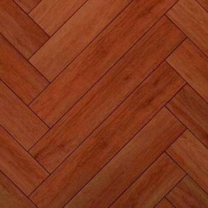 Двухслойная инженерная доска Wood Bee Herringbone Сапели 600x92x12