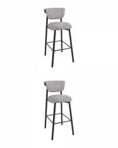 Стул барный Stool Group Брэнан BRENWAN BAR MT12085-19 BL BOX2 ZK Черно-белый 2 шт.
