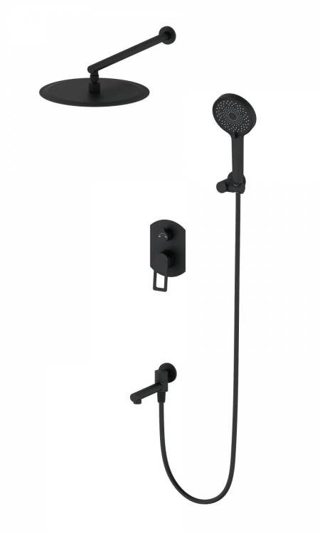 Душевой комплект Wonzon & Woghand WW-88939010-MB черный