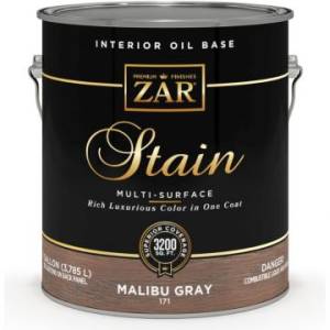 Льняное тонирующее масло ZAR Stain Interior Oil Base 171 Грифельно серый (Malibu Gray) 0.946 л