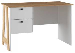 Стол письменный Woodville Теодора 587604 белый/крафт золотой 120.5x60.5x75