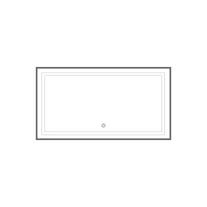 Зеркало Fixsen FX-2080F с LED подсветкой, графит, 80x60 см