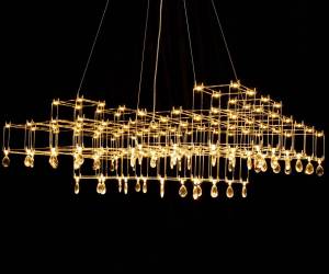 Большая подвесная люстра хрустальная светодиодная Kink Light Галанта 07887-A,33(21)