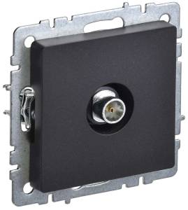 ТВ-розетка оконечная IEK Brite BR-A10-O-K02 черный