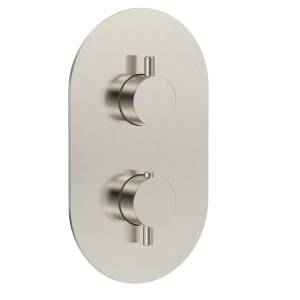 Термостатический смеситель AQUAme Siena AQM8806BN с внутренней частью, никель шлифованный