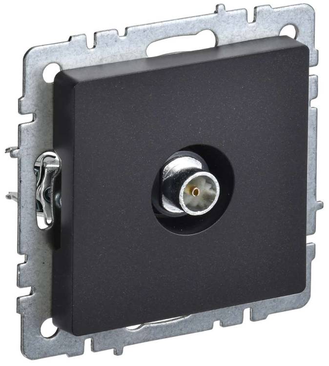 ТВ-розетка оконечная IEK Brite BR-A10-O-K02 черный