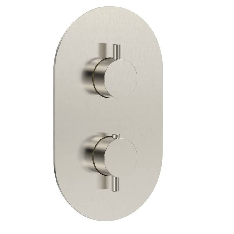 Термостатический смеситель AQUAme Siena AQM8806BN с внутренней частью, никель шлифованный