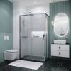 Душевая перегородка Grossman Style 200.K33.05.100.10.02 профиль хром, стекло шиншилла, 100x195 фото 3