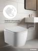Унитаз подвесной La Fenice Simpla FNC-09-SIM-UP безободковый, сиденье микролифт, смыв tornado, белый глянцевый фото 4