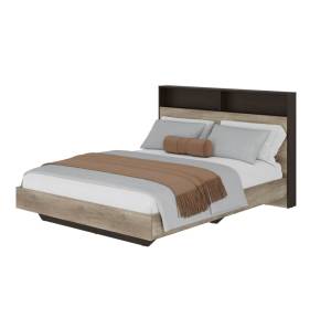 Кровать БТС МЕБЕЛЬ Энигма КР-16 00-00164038 дуб каньон, венге 160x200