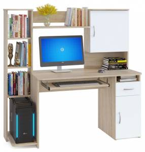 Стол компьютерный Сокол КСТ-11.1 4680212006500, 4680212007217, КСТ11.1Дб5 Дуб сонома/белый