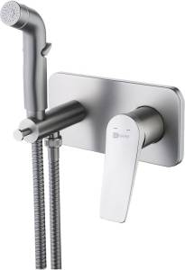 Гигиенический душ Lemark Bronx LM3720GM со смесителем, С ВНУТРЕННЕЙ ЧАСТЬЮ, графит
