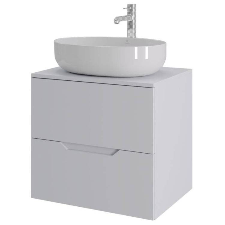 Тумба с раковиной Orange Line Li-60TuwMDF+B05-520W белая матовая, 60 см