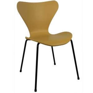 Стул Bradex Home Seven FR 0423, горчичный с черными ножками