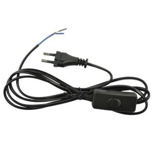 Шнур сетевой с вилкой и выключателем Uniel UCX-C10/02A-170 Black